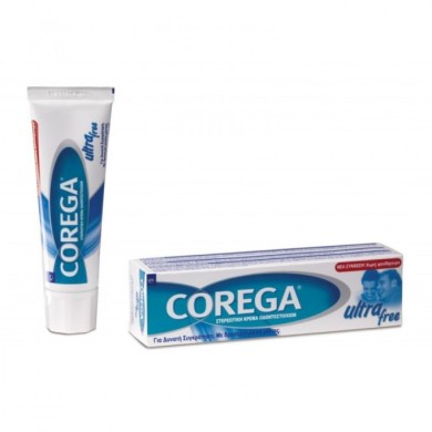 COREGA - ULTRA FREE ΣΤΕΡΕΩΤΙΚΗ ΚΡΕΜΑ ΟΔΟΝΤΟΣΤΟΙΧΙΩΝ - 40gr Για οδοντοστοιχίες