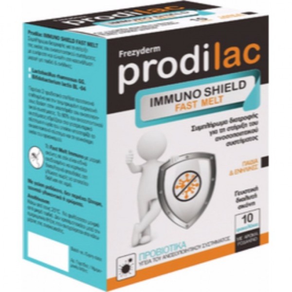 FREZYDERM PRODILAC IMMUNO SHIELD FAST MELT 10 ΦΑΚΕΛΑΚΙΑ Προβιοτικά, Υπακτικά FREZYDERM PRODILAC IMMUNO SHIELD FAST MELT 10 ΦΑΚΕΛΑΚΙΑ Προβιοτικά, Υπακτικά