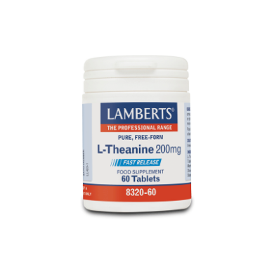 LAMBERTS L-THEANINE 200MG 60TAB Τόνωση - Ενέργεια