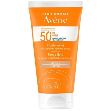 Avene Soins Solaires Fluide Teintee SPF50+ Αντιηλιακή Κρέμα Προσώπου με Χρώμα, 50ml ΓΥΝΑΙΚΑ