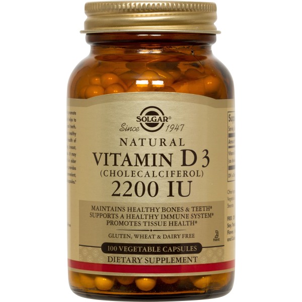 SOLGAR VITAMIN D3 2200 100VCAPS Vit D SOLGAR VITAMIN D3 2200 100VCAPS Vit D