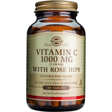 SOLGAR ROSE HIPS C 1000MG 100TAB Vit C