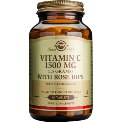 SOLGAR ROSE HIPS C 1500MG 90TAB Vit C