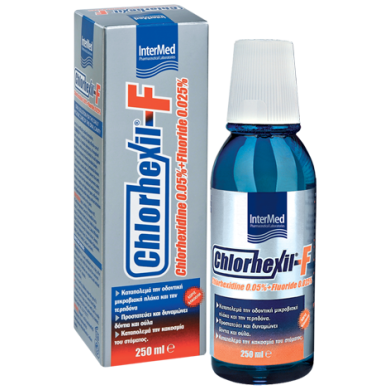 INTERMED CHLORHEXIL-F MOUTHWASH ΦΘΟΡΙΟΥΧΟ ΣΤΟΜΑΤΙΚΟ ΔΙΑΛΥΜΑ ΜΕ ΑΝΤΙΣΗΠΤΙΚΗ ΔΡΑΣΗ ΓΙΑ ΚΑΘΗΜΕΡΙΝΗ ΧΡΗΣΗ 250ML Στοματικά διαλύματα
