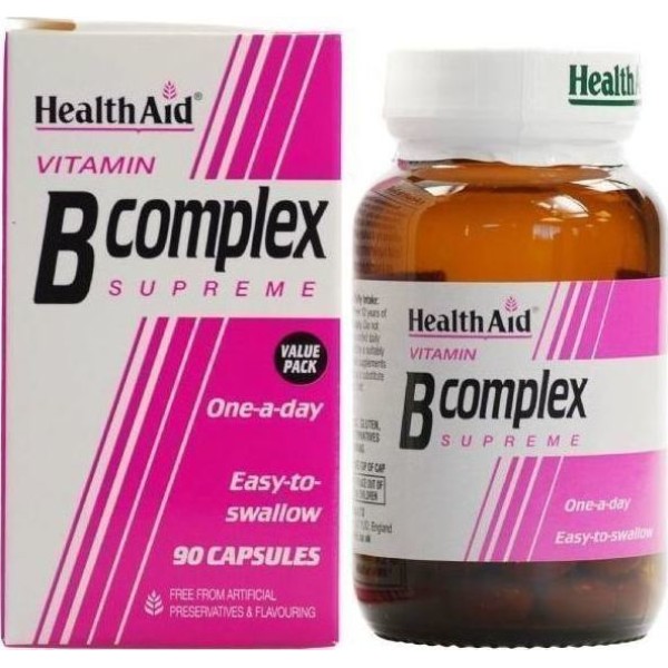 HEALTH AID B-COMPLEX SUPREME 90 CAPS Vit B