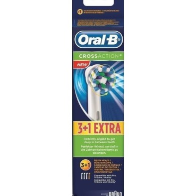 ORAL B CROSS ACTION ΑΝΤΑΛΛΑΚΤΙΚΑ ΓΙΑ ΗΛΕΚΤΡΙΚΗ ΟΔΟΝΤΟΒΟΥΡΤΣΑ 3+1 TMX. Στοματική υγιεινή