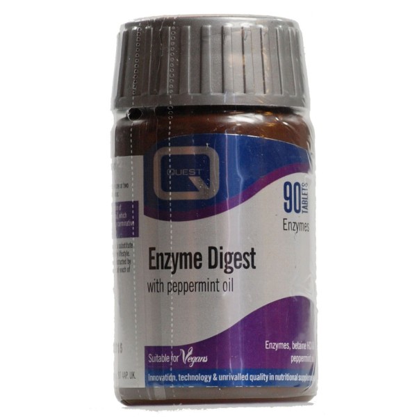 QUEST ENZYME DIGEST WITH PEPPERMINT OIL TABS 90S Έντερο/Διάρροια/Δυσκοιλιότητα/Σύνδρομο Ευερέθιστου Εντέρου QUEST ENZYME DIGEST WITH PEPPERMINT OIL TABS 90S Έντερο/Διάρροια/Δυσκοιλιότητα/Σύνδρομο Ευερέθιστου Εντέρου