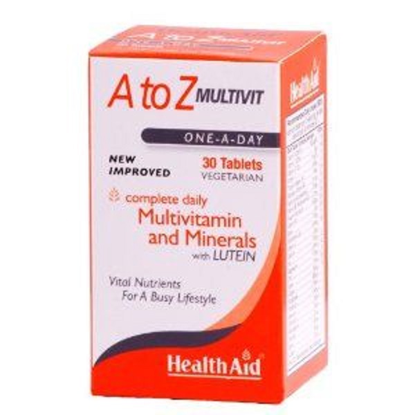 HEALTH AID A TO Z MULTIVIT TABLETS 30'S Ανοσοποιητικό HEALTH AID A TO Z MULTIVIT TABLETS 30'S Ανοσοποιητικό