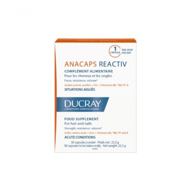 DUCRAY ANACAPS REACTIV 30CAPS Τριχόπτωση