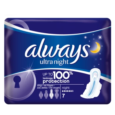 ALWAYS ULTRA NIGHT SIZE 3, ΣΕΡΒΙΕΤΕΣ ΝΥΧΤΑΣ ΥΨΗΛΗΣ ΑΠΟΡΡΟΦΗΤΙΚΟΤΗΤΑΣ 7ΤΜΧ Υγιεινή