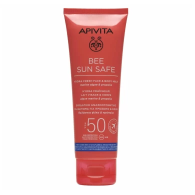 APIVITA BEE SUN SAFE HYDRA FRESH FACE&BODY MILK ΕΝΥΔΑΤΙΚΟ ΑΝΑΖΩΟΓΟΝΗΤΙΚΟ ΓΑΛΑΚΤΩΜΑ ΓΙΑ ΠΡΟΣΩΠΟ & ΣΩΜΑ SPF50 100ML ΓΥΝΑΙΚΑ