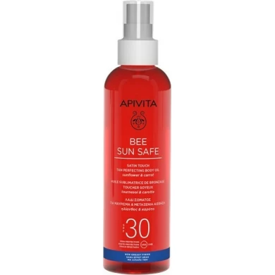 APIVITA BEE SUN SAFE ΛΑΔΙ ΣΩΜΑΤΟΣ ΓΙΑ ΜΑΥΡΙΣΜΑ & ΜΕΤΑΞΕΝΙΑ ΑΙΣΘΗΣΗ ηλίανθος & καρότο SPF30 200ML ΓΥΝΑΙΚΑ