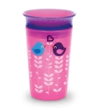 MUNCHKIN MIRACLE 360° DECO SIPPY CUP PINK BIRD 12M+, 266ML Πιάτα-Μπωλ-Δοχεία