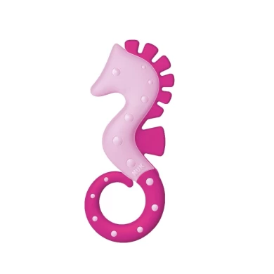 NUK ΔΑΚΤΥΛΙΟΣ STAGES ΑΛΟΓΑΚΙ ΘΑΛΑΣΣΑΣ ΡΟΖ 1 ΤΜΧ Κρίκοι Οδοντοφυίας