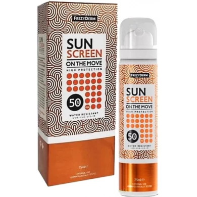 Frezyderm Sun Screen on the Move Mist SPF50 75ml Αντηλιακά Προσώπου