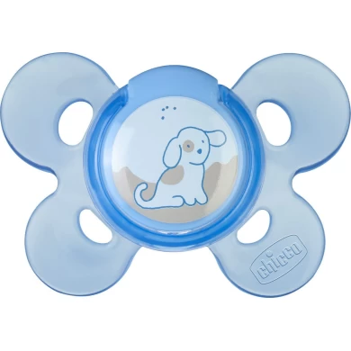 CHICCO ΠΙΠΙΛΑ PHYSIO COMFORT ΣΙΛΙΚΟΝΗ ΜΕ ΘΗΚΗ ΜΠΛΕ 0+ (72811-21) Πιπίλες
