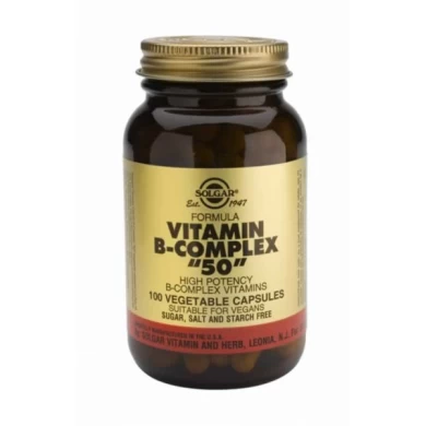 SOLGAR VITAMIN B50 COMPLEX 100VCAP Ψωρίαση