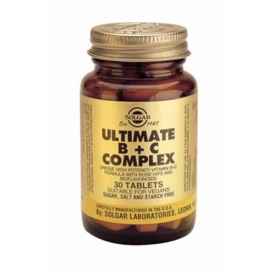 SOLGAR ULTIMATE B+C COMPLEX 30TAB Vit C