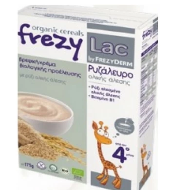 FREZYDERM FREZYLAC BIO CEREALS ΡΥΖΑΛΕΥΡΟ ΟΛΙΚΗΣ ΑΛΕΣΗΣ ΧΩΡΙΣ ΓΛΟΥΤΕΝΗ ΚΑΙ ΓΑΛΑ ΑΠΟ 4ΜΗΝΑ 175GR Διατροφή Μωρού